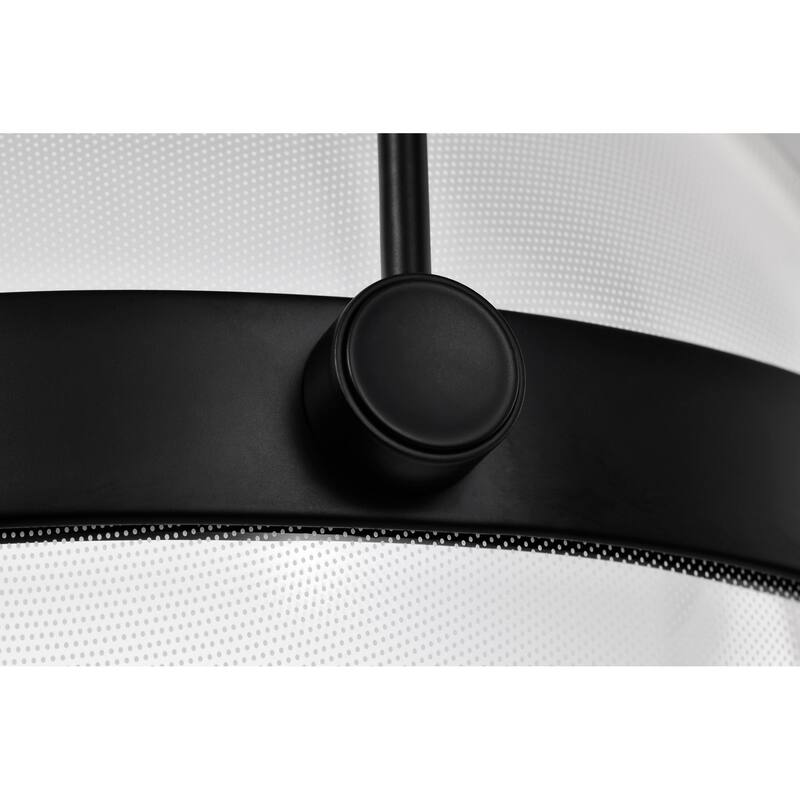 Arvada 12 Inch LED Pendant Matte Black Silk Screened Acrylic Lens - Matte Black