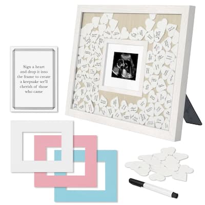 Americanflat Baby Shower Guest Book with 80 Tokens