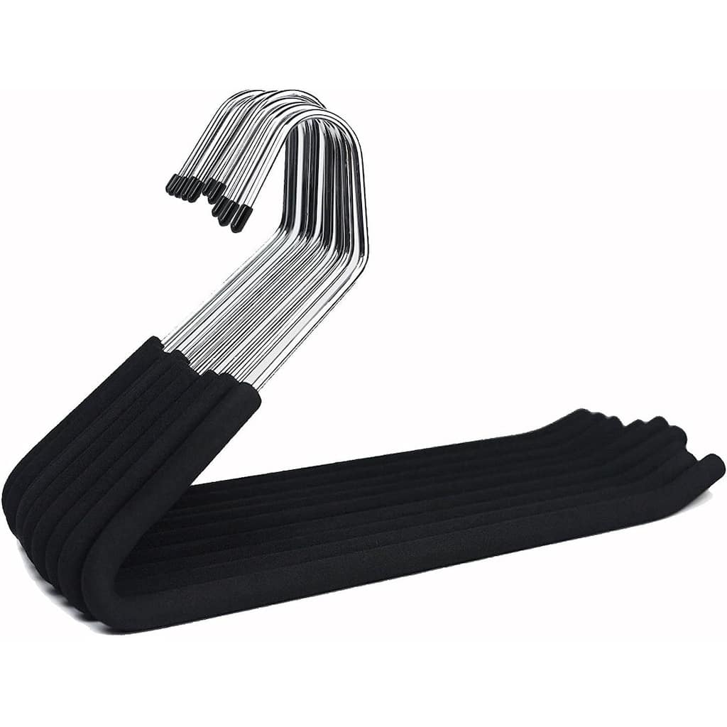 HUJI Open Ended Easy Slide Hangers Organizers Set of 10