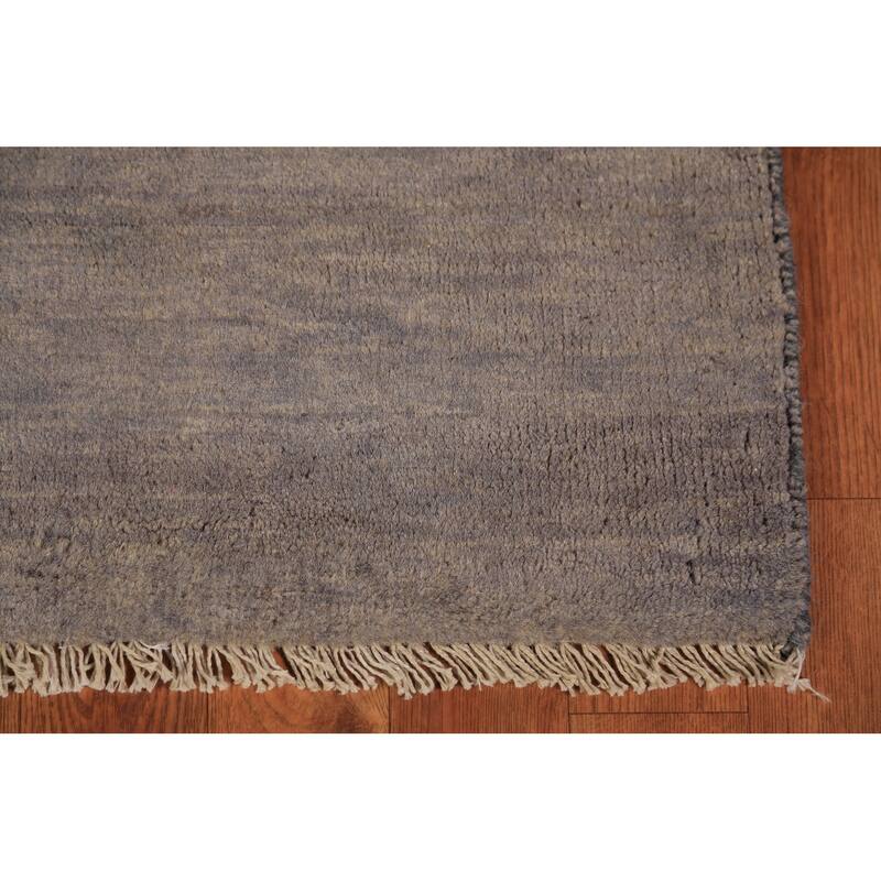 Gabbeh Modern Area Rug Hand-Knotted Contemporary Wool Carpet - 6'11" x 9'7"