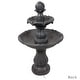 preview thumbnail 10 of 34, Sunnydaze Two Tier Solar-on-Demand Fountain, 35 Inch Tall - 35-Inch