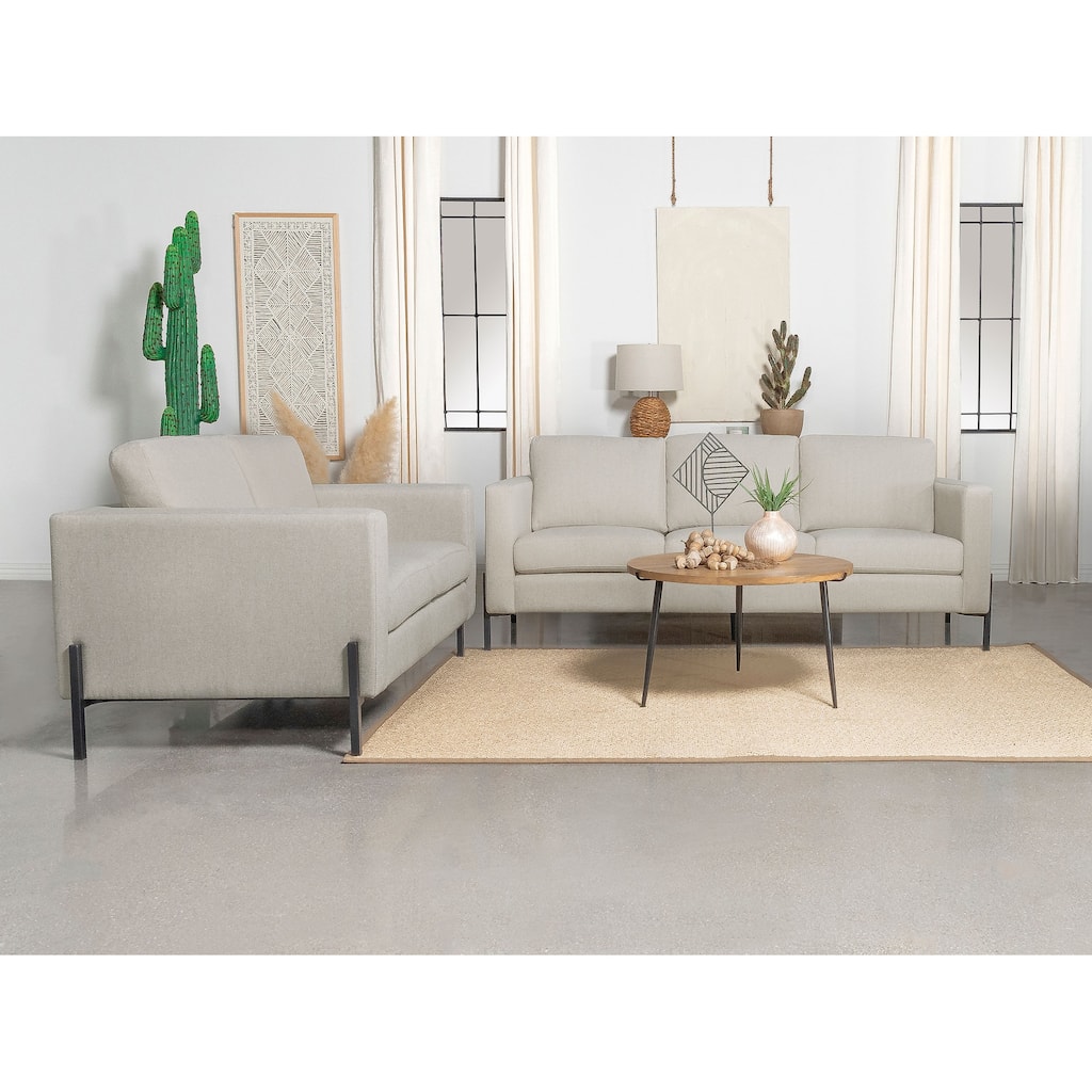 Tilly Transitional Upholstered Track Arms Sofa Set