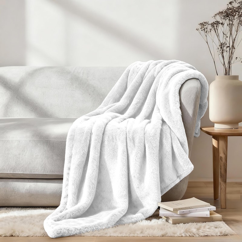 Superior Solid Fluffy Fleece Blanket, Plush and All Season