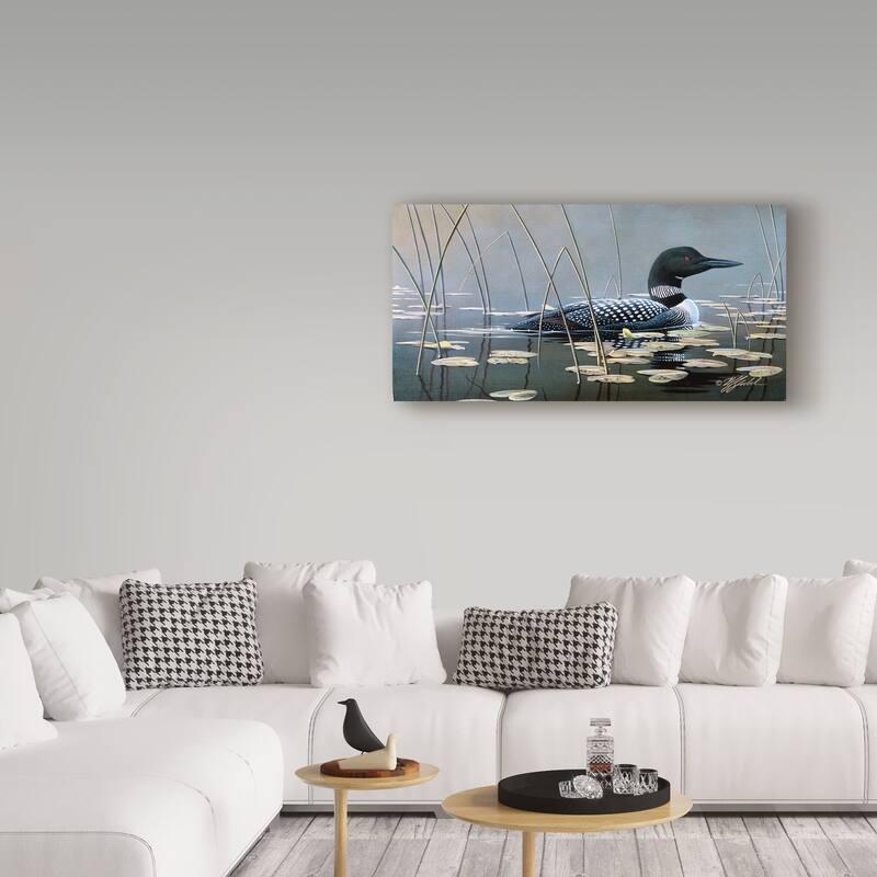 Wilhelm Goebel 'Loon In Reeds' Canvas Art