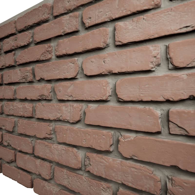 EverStone Aged Brick Faux Brick Panel, 46 7/8"W x 27"H x 1 1/4"D