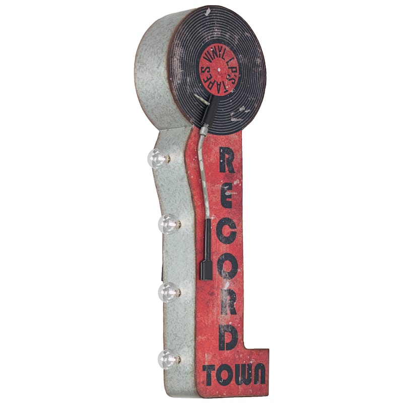 Record Town Vintage LED Marquee Sign