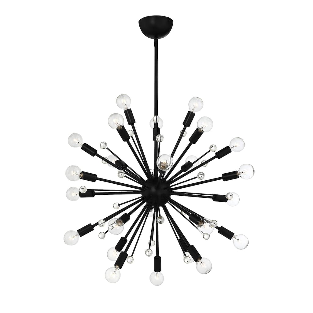 Galea 24 Light Matte Black Chandelier