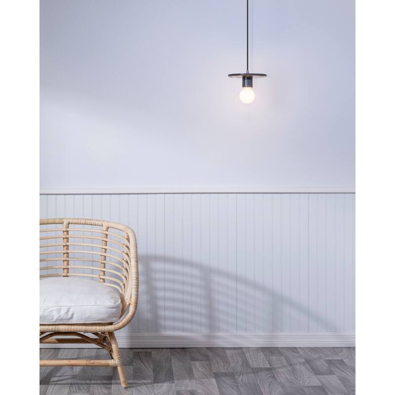 Justice Design Group Ceramic Discus Pendant - Gloss Grey