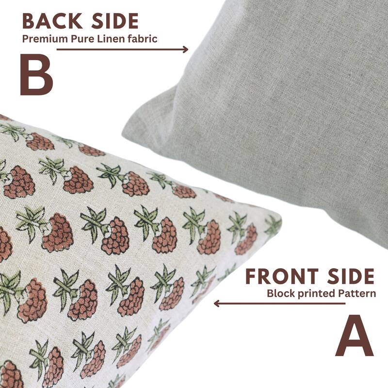 Fabdivine Square Throw Home Decor Pillow Cover 18x18 Inch Living Room Chair Bed Room Boho Accent Soft Cushioncase, Strawberry