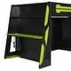 preview thumbnail 5 of 45, Full Size Wood Loft Bed with Built-in Gaming Desk, Multi-Tier Storage Shelves, and RGB Lighting Strip
