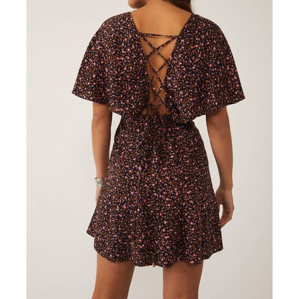 white floral dresses Petal and Pup Women's Floret Midi Dress Colour:Pomelo VENDOR COLOR-LIGHT WASH BLUE Plus A Back Neck Lulus | Cream Multi