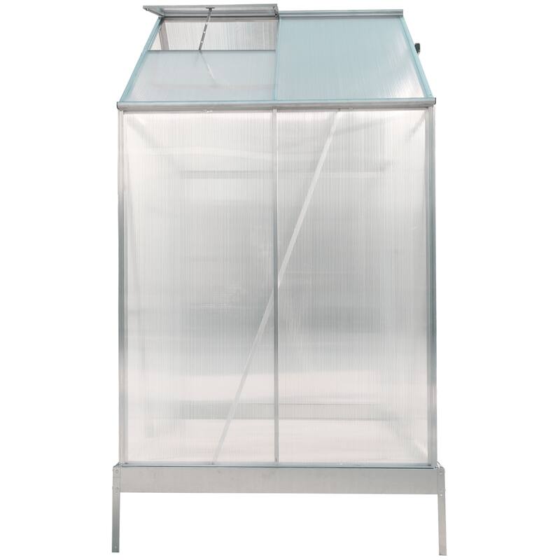 Polycarbonate Greenhouse,Heavy Duty Outdoor Walk-in Green House Kit - 6.3'*4.2'*7'