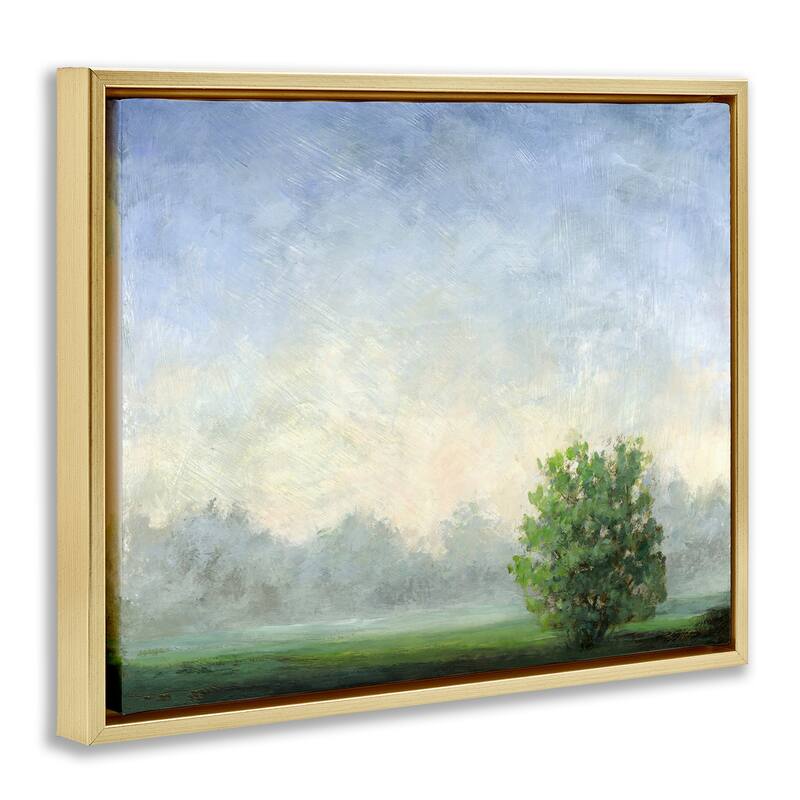 Stupell Serene Morning in Countryside Framed Floater Canvas Wall Art Design By Ashley Davis