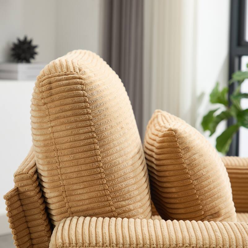 Corduroy Widened Single Sofa Chair, A Extra Lumbar Pillow