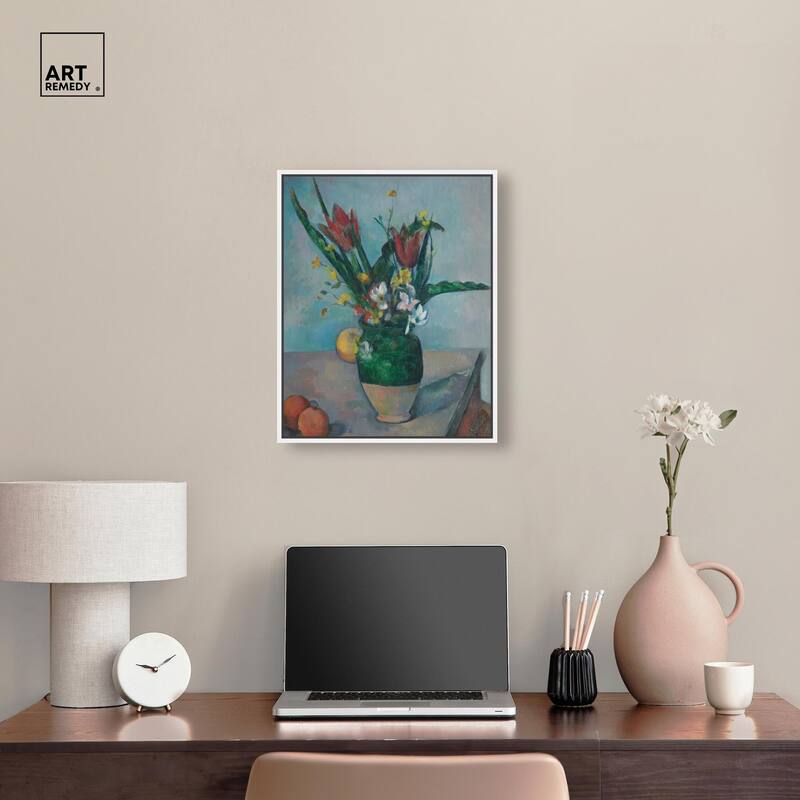 Vase Tulips Canvas by Art Remedy