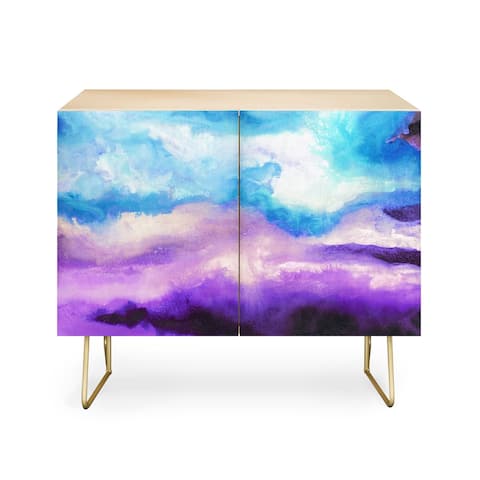 Deny Designs Blue and Purple Mist Artwork Credenza