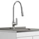 preview thumbnail 16 of 19, WYNDENHALL Bakersfield Transitional Laundry Cabinet with Faucet and Stainless Steel Sink