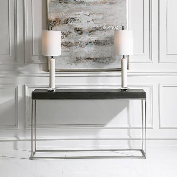Uttermost Jase Black Resin Console Table Plastic