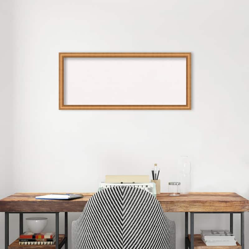 Salon Scoop Copper Wood Framed White Corkboard Bulletin Board