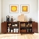 preview thumbnail 2 of 4, Modern 64" Sideboard Storage Cabinet with Wave Design, Buffet Console TV Stand with Adjustable Shelves for Dining Room