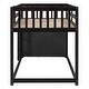 preview thumbnail 11 of 12, Espresso Twin over Twin Pine Bunk Bed with Drawers and Shelves