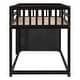 preview thumbnail 27 of 94, Space-Saving Low Bunk Bed with Storage, Wood Floor Bunk Beds with 4 Drawers and 3 Shelves, for Kids, Girls Boys, Teens, Adults