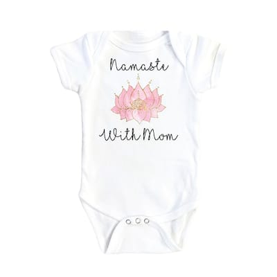Yoga Namaste Mom - Baby Boy Girl Clothes Infant Bodysuit Funny Cute Newborn 1F