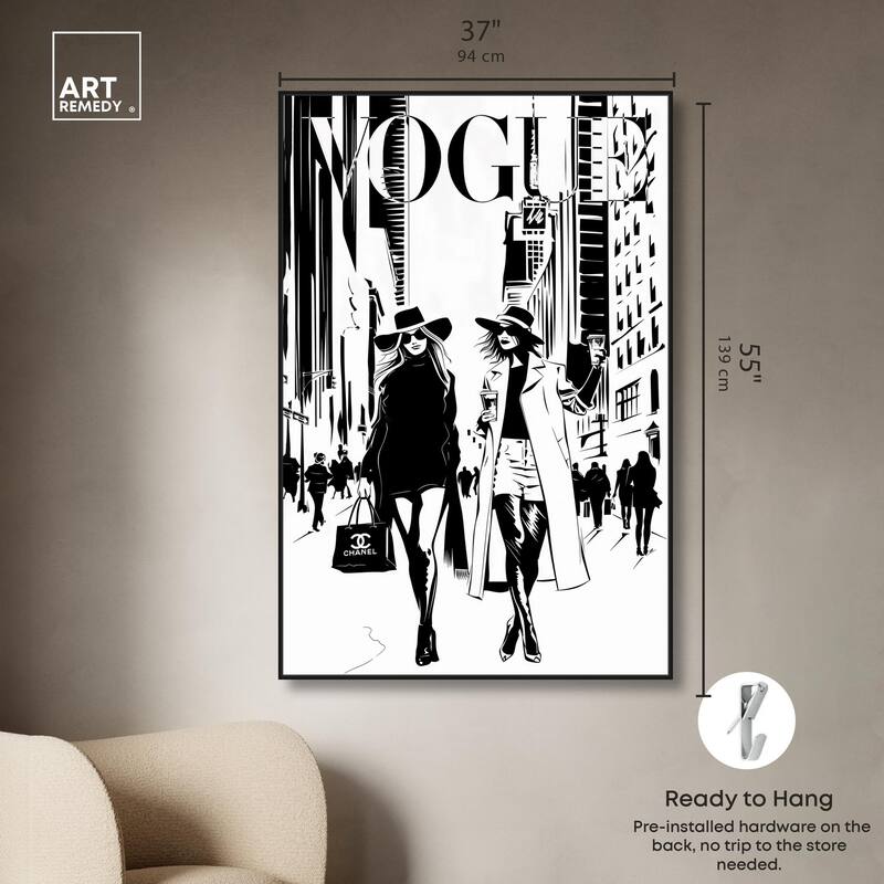 Shopping Gals Cover Canvas by Art Remedy