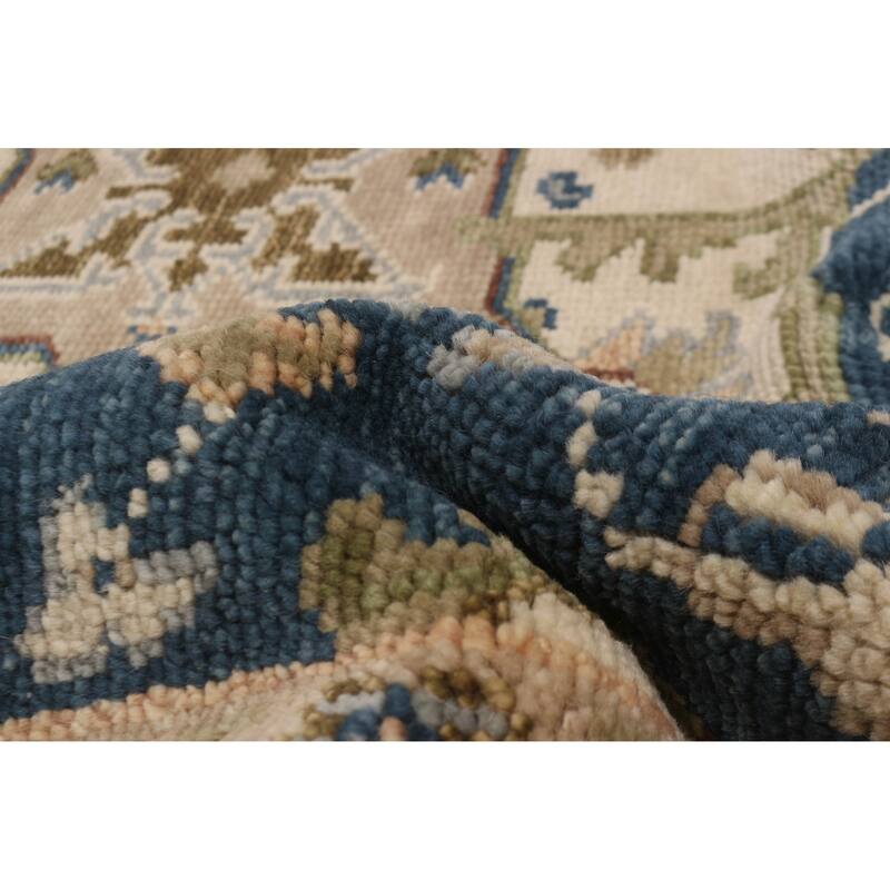 ECARPETGALLERY Hand-knotted Jules Serapi Navy Wool Rug - 7'11 x 9'10