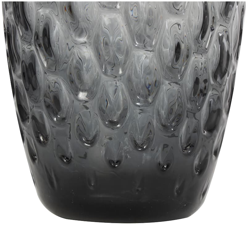 Black Glass Handmade Ombre Vase