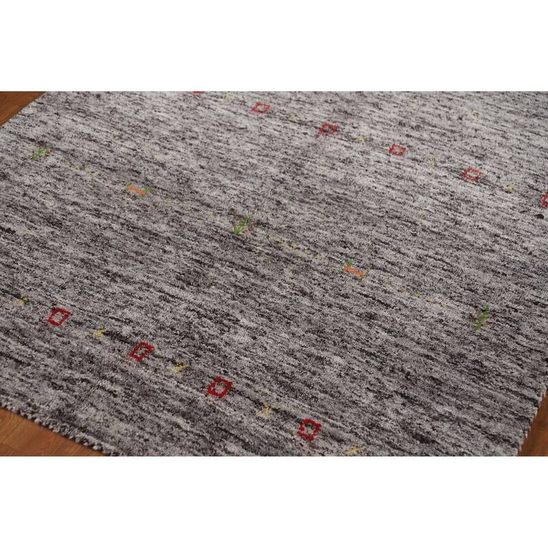 Gabbeh Indian Rug Handmade Contemporary Wool Carpet - 4'1" x 5'8"