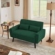 preview thumbnail 9 of 9, 48.82" Small Tufted Loveseat Sofa with 2 Pillows and Tapered Wood Legs Green