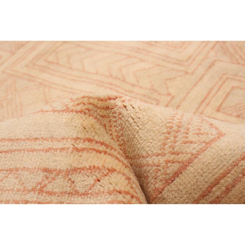 ECARPETGALLERY Hand-knotted Finest Peshawar Ziegler Beige Wool Rug - 7'8 x 9'8