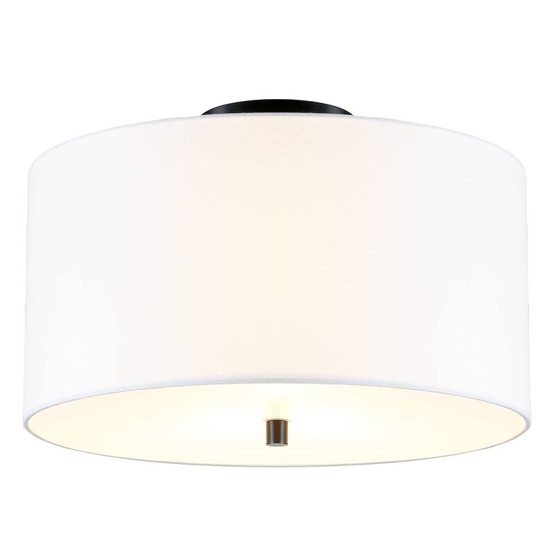 Ellis Flush Mount with Fabric Shade