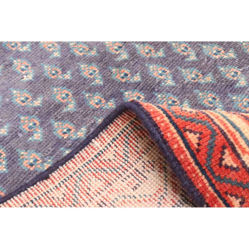 ECARPETGALLERY Hand-knotted Andelz Dark Navy Wool Rug - 4'2 x 6'10