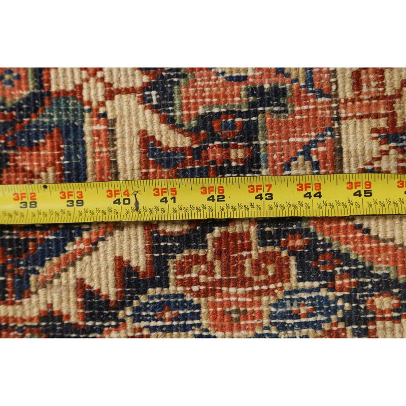 Antique Vegetable Dye Heriz Serapi Persian Wool Area Rug Hand-knotted - 11'7" x 15'10"