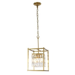 Antique Brass Metal Chandelier with Clear Crystal Accents - Bed Bath ...