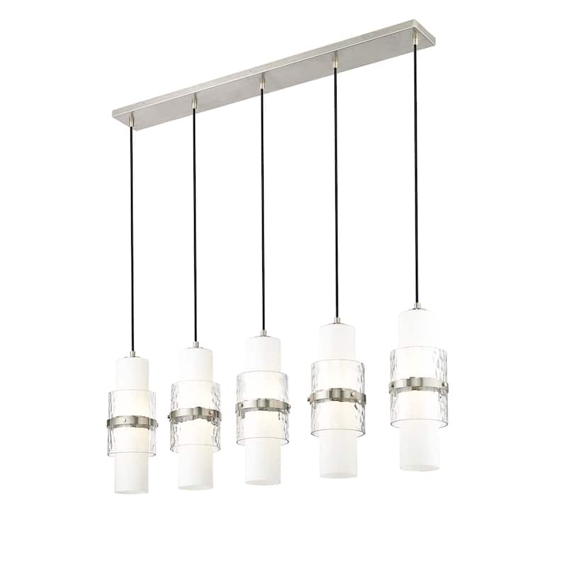 Cayden 5 Light Linear Chandelier in Brushed Nickel - Brushed Nickel