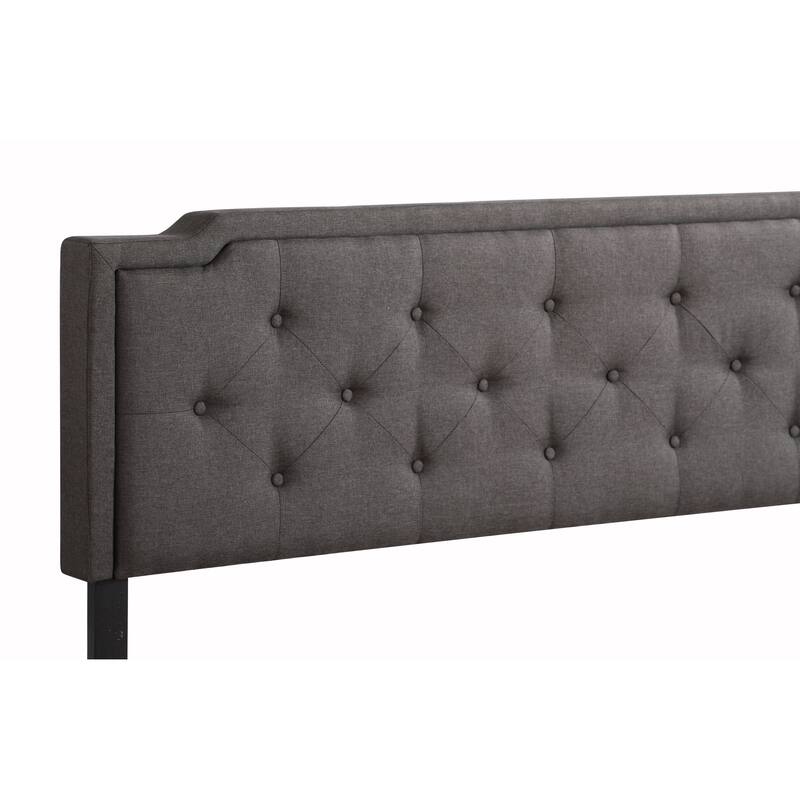 Sleek Black Queen Bed with Tufted Headboard for Modern Bedrooms