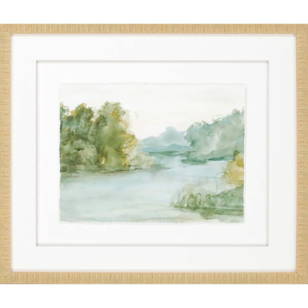 Watercolour I Framed Art Giclee Under Glass - Green