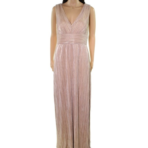 gold pleated gown