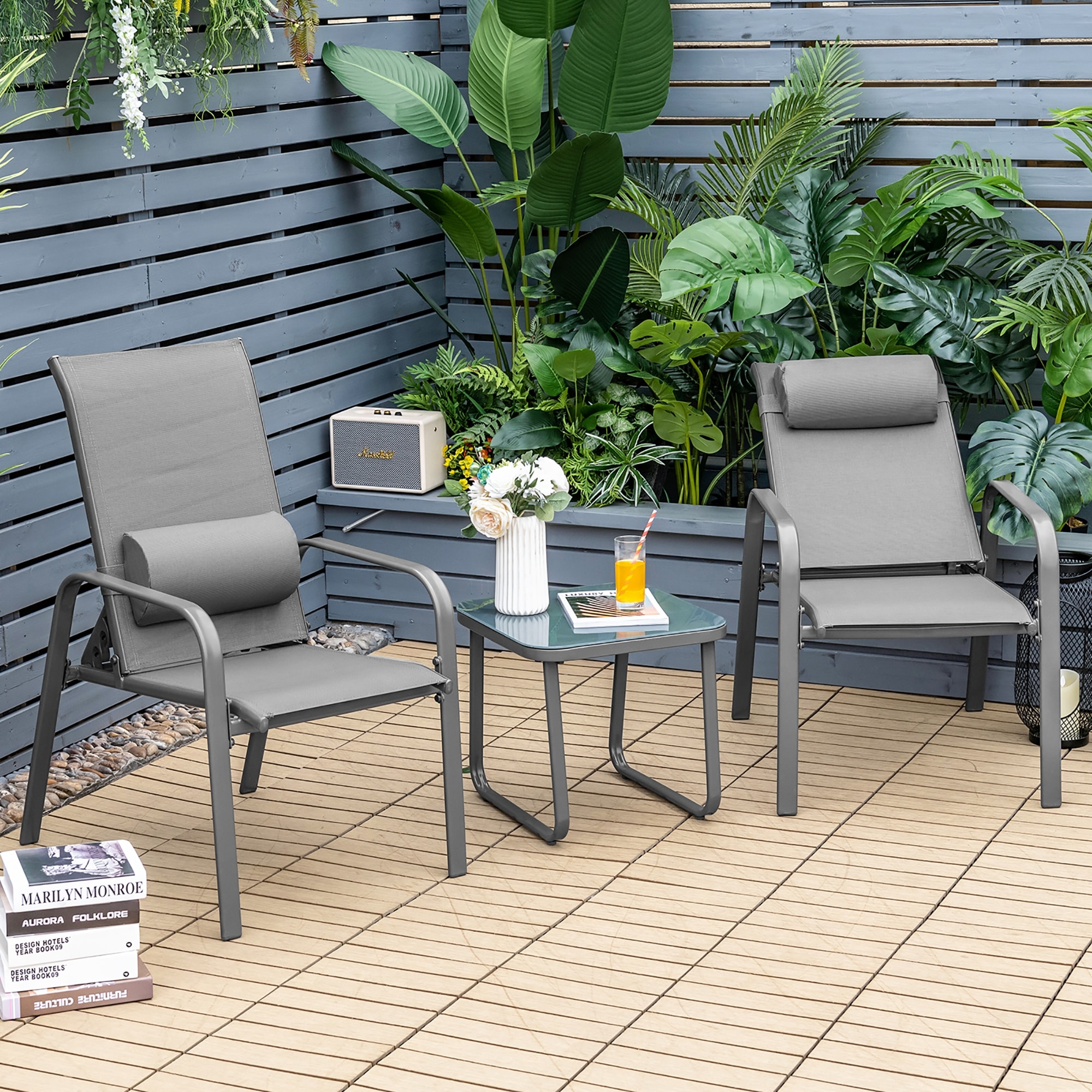 Patio chairs 2025 and coffee table