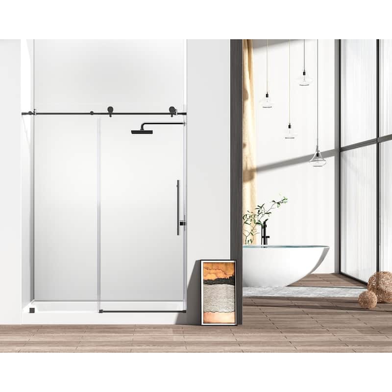 Indigo Home 60x32 inch Single Threshold Shower Tray Center Drain in White