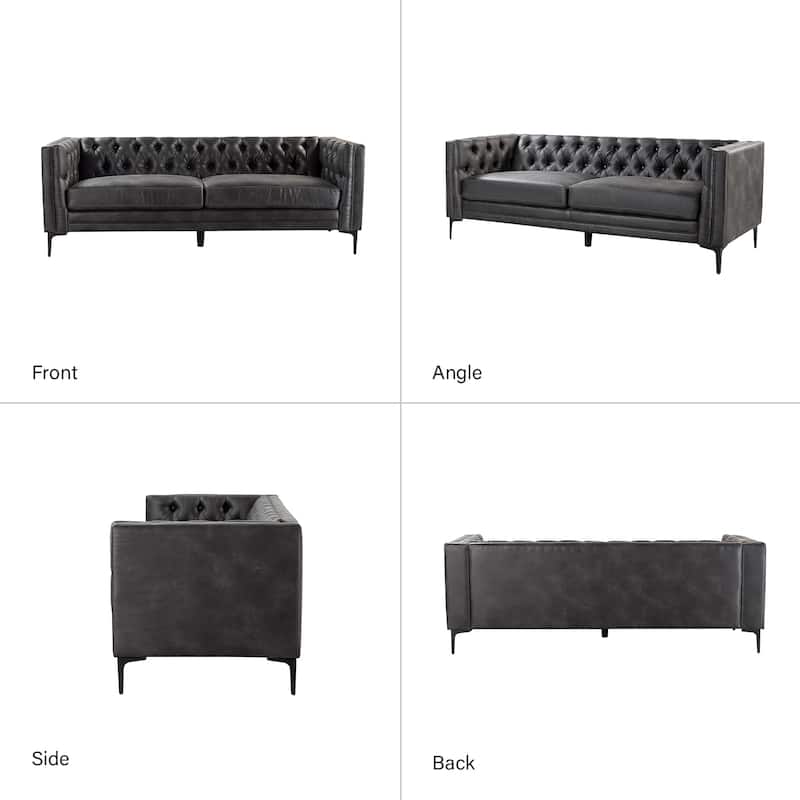 Ipiutak Modern 2 - Piece Upholstered Button-tufted Sectional with Storage Ottoman