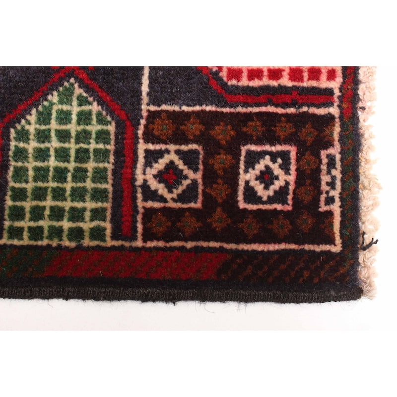 ECARPETGALLERY Hand-knotted Teimani Red Wool Rug - 2'11 x 4'8