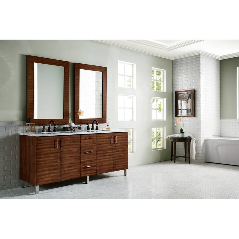 James Martin Vanities Metropolitan 72" Double Vanity, American Walnut