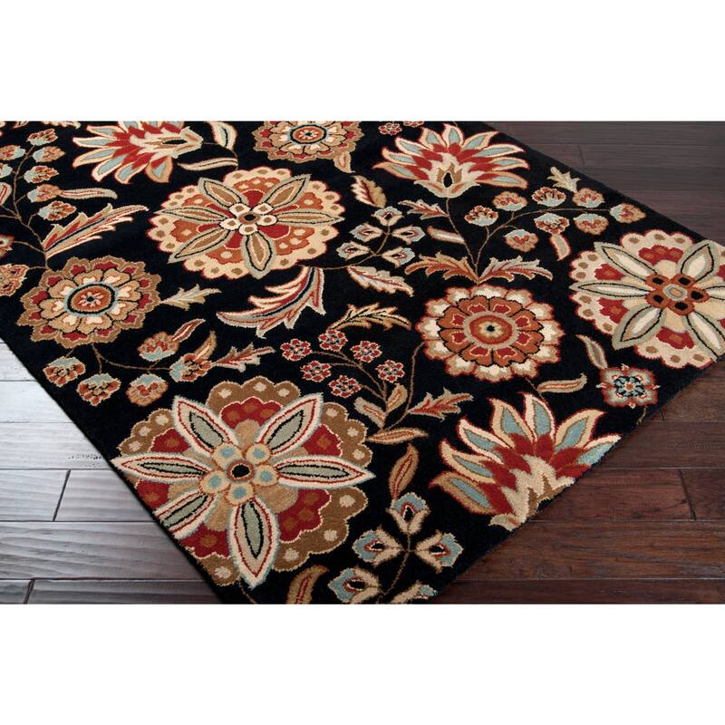 Lily Hand-tufted Transitional Floral Pattern Wool Area Rug