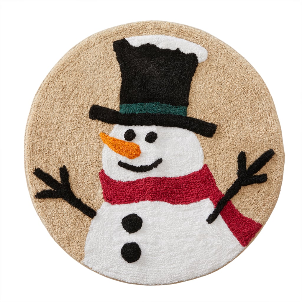 SKL Home Rustic Plaid Snowman Rug