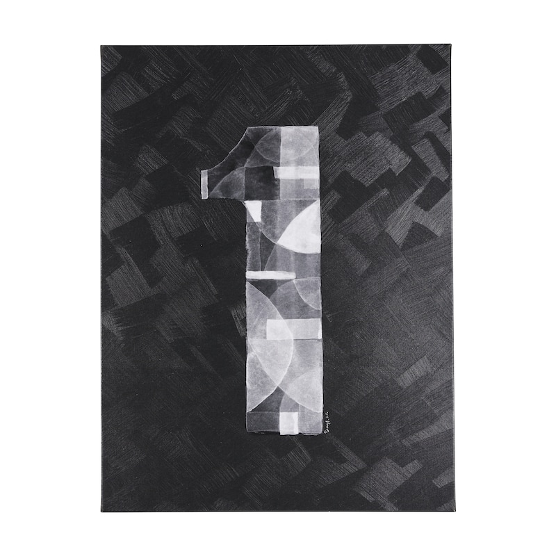 Numbers I (42 x 56) Canvas Art Print - Large