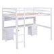 preview thumbnail 26 of 30, Full Size Loft Bed with Desk, Storage Cabinets, Drawers & Bedside Tray, Multifunctional Loft Bed with Plug Outlets & 2 USB Port